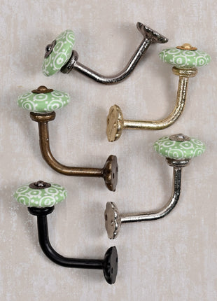 Curtain Tie Backs Hook Decorative Wall Hook- Green ( set of two)