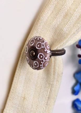 Curtain Tie Backs Hook Decorative Wall Hook- Brown (Set of Two)