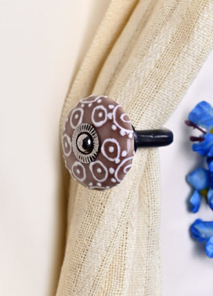 Curtain Tie Backs Hook Decorative Wall Hook- Brown (Set of Two)