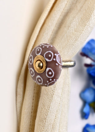 Curtain Tie Backs Hook Decorative Wall Hook- Brown (Set of Two)