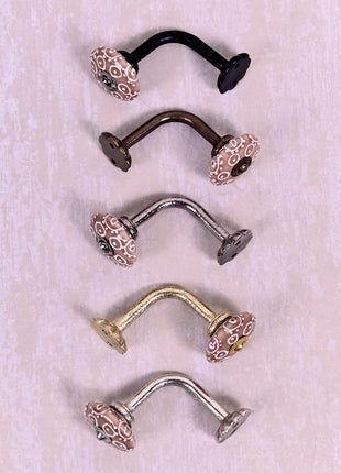 Curtain Tie Backs Hook Decorative Wall Hook- Brown (Set of Two)