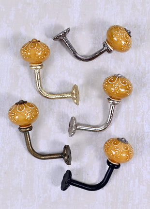 Curtain Tie Backs Hook Decorative Wall Hook-Stylish Brown (Set of Two)