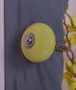 Curtain Tie Backs Hook Decorative Wall Hook- Yellow (Set of Two)