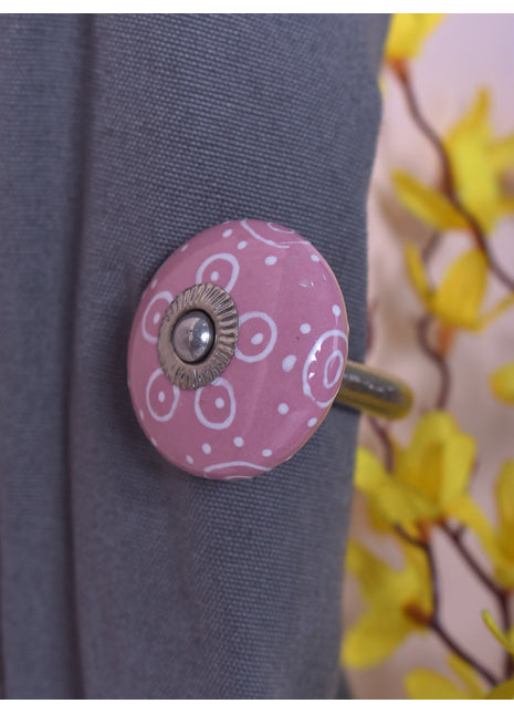 Curtain Tie Backs Hook Decorative Wall Hook- Pink (Set of Two)