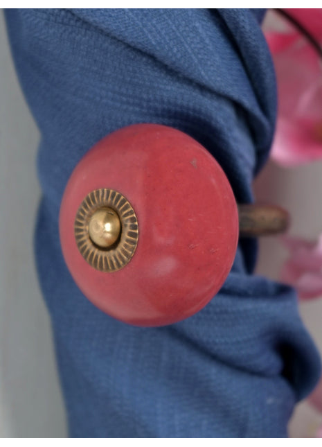 Curtain Tie Backs Hook Decorative Wall Hook - Maroon (Set of Two)