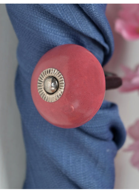 Curtain Tie Backs Hook Decorative Wall Hook - Maroon (Set of Two)