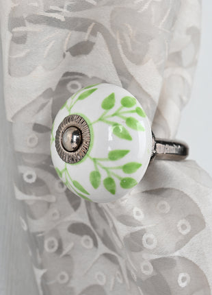 Curtain Tie Backs Hook Decorative Wall Hook-Green (Set of Two)