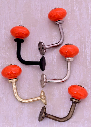 Curtain Tie Backs Hook Decorative Wall Hook- Red Cracked (Set of Two)