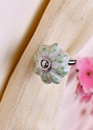 Curtain Tie Backs Hook Decorative Wall Hook- Green Design (Set of Two)