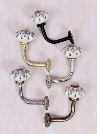 Curtain Tie Backs Hook Decorative Wall Hook- Flower Design (Set of Two)