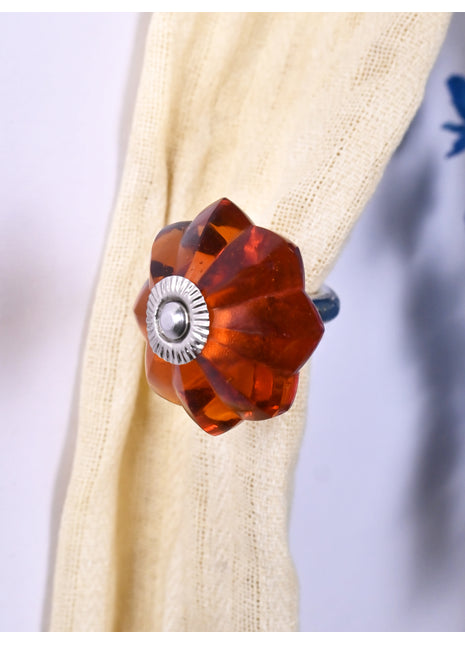 Curtain Tie Backs Hook Decorative Wall Hook- Orange (Set of Two)