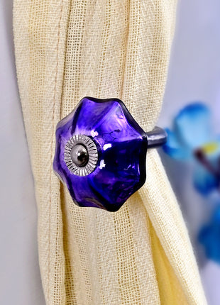Curtain Tie Backs Hook Decorative Wall Hook- Dark Purple (Set of Two)