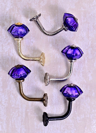 Curtain Tie Backs Hook Decorative Wall Hook- Dark Purple (Set of Two)