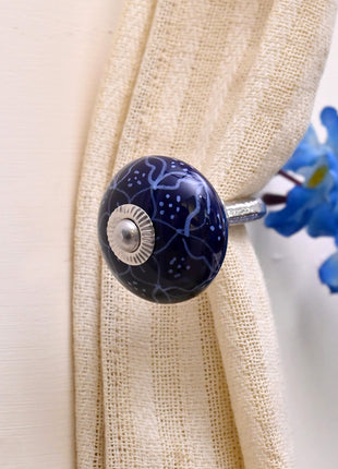 Curtain Tie Backs Hook Decorative Wall Hook- Blue (Set of Two)