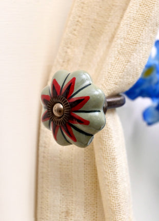 Curtain Tie Backs Hook Decorative Wall Hook- Multicolor (Set of Two)