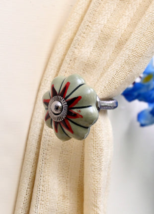 Curtain Tie Backs Hook Decorative Wall Hook- Multicolor (Set of Two)