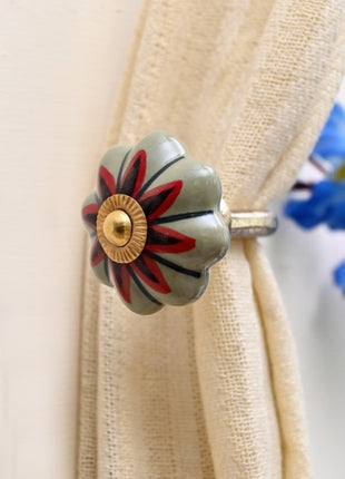 Curtain Tie Backs Hook Decorative Wall Hook- Multicolor (Set of Two)