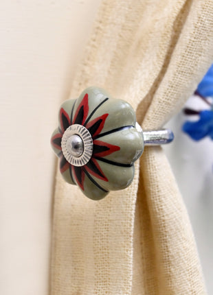Curtain Tie Backs Hook Decorative Wall Hook- Multicolor (Set of Two)