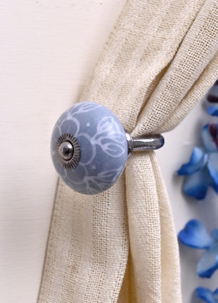Curtain Tie Backs Hook Decorative Wall Hook- Powder Blue (Set of Two)