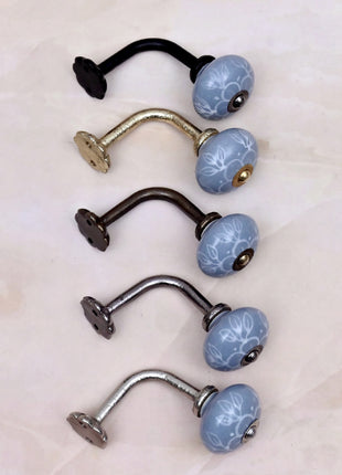 Curtain Tie Backs Hook Decorative Wall Hook- Powder Blue (Set of Two)