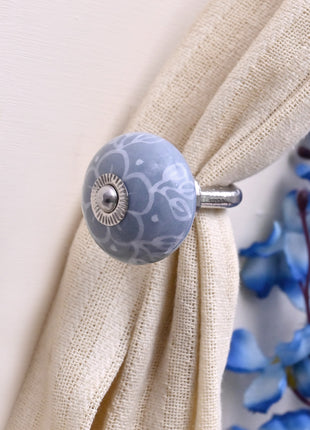 Curtain Tie Backs Hook Decorative Wall Hook- Powder Blue (Set of Two)