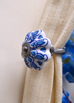 Curtain Tie Backs Hook Decorative Wall Hook- Turquoise Design (Set of Two) (Copy)