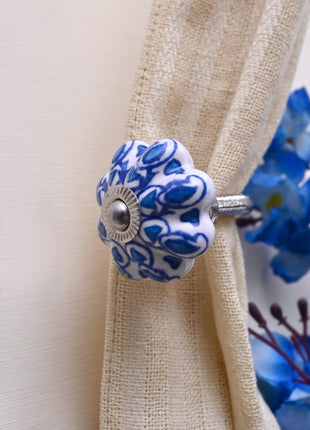 Curtain Tie Backs Hook Decorative Wall Hook- Turquoise Design (Set of Two) (Copy)