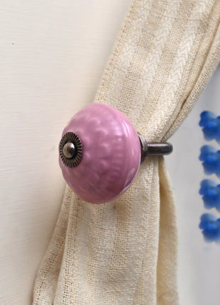 Curtain Tie Backs Hook Decorative Wall Hook- Pink (Set of Two)