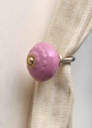 Curtain Tie Backs Hook Decorative Wall Hook- Pink (Set of Two)