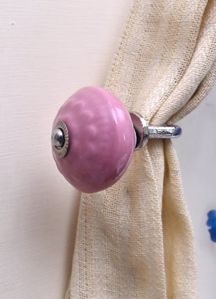Curtain Tie Backs Hook Decorative Wall Hook- Pink (Set of Two)