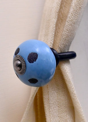 Curtain Tie Backs Hook Decorative Wall Hook- Turquoise (Set of Two)
