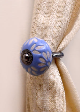 Curtain Tie Backs Hook Decorative Wall Hook- Soft Powder Blue (Set of Two)
