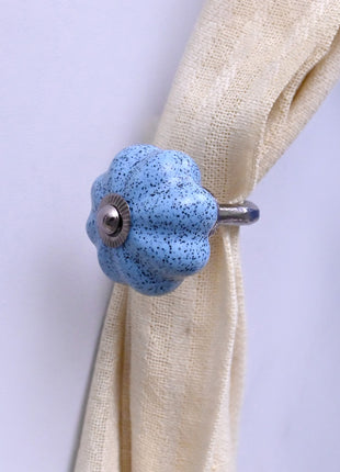 Curtain Tie Backs Hook Decorative Wall Hook- Light Blue (Set of Two)
