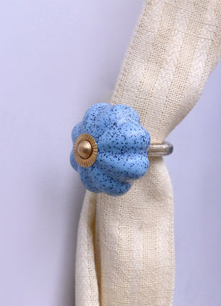 Curtain Tie Backs Hook Decorative Wall Hook- Light Blue (Set of Two)