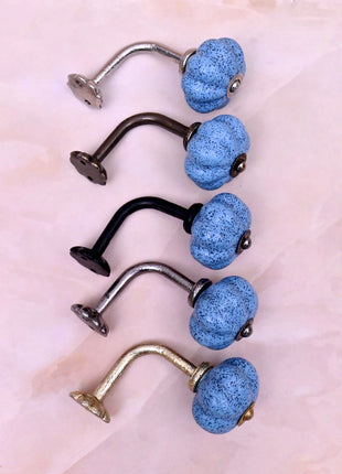 Curtain Tie Backs Hook Decorative Wall Hook- Light Blue (Set of Two)