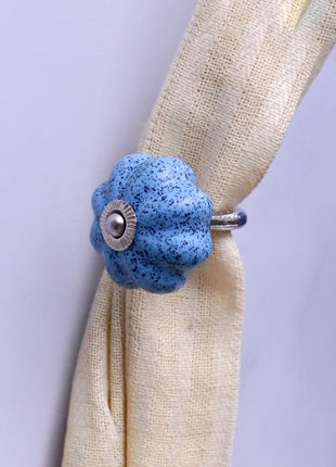 Curtain Tie Backs Hook Decorative Wall Hook- Light Blue (Set of Two)