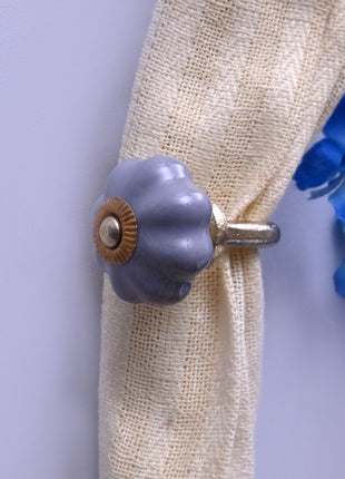Curtain Tie Backs Hook Decorative Wall Hook- Gray (Set of Two)