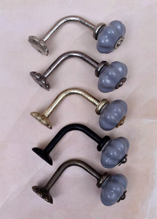Curtain Tie Backs Hook Decorative Wall Hook- Gray (Set of Two)
