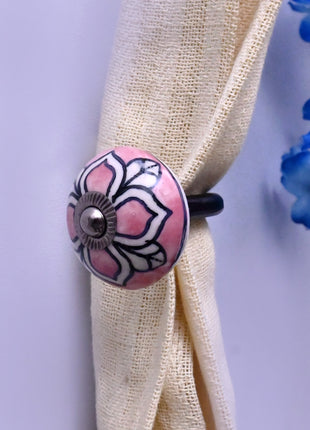 Curtain Tie Backs Hook Decorative Wall Hook- Pink (Set of Two)