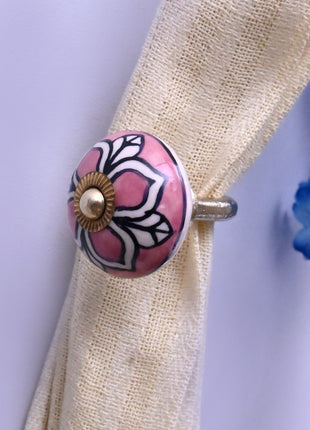 Curtain Tie Backs Hook Decorative Wall Hook- Pink (Set of Two)