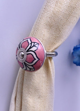 Curtain Tie Backs Hook Decorative Wall Hook- Pink (Set of Two)
