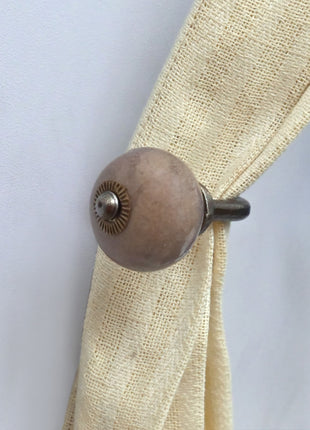 Curtain Tie Backs Hook Decorative Wall Hook- Brown (Set of Two)
