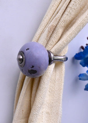 Curtain Tie Backs Hook Decorative Wall Hook- Mottled Lavender Purple (Set of Two)