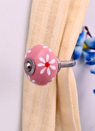 Curtain Tie Backs Hook Decorative Wall Hook- Dusty Pink (Set of Two)
