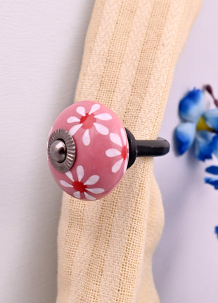Curtain Tie Backs Hook Decorative Wall Hook- Dusty Pink (Set of Two)