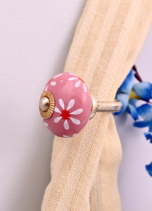 Curtain Tie Backs Hook Decorative Wall Hook- Dusty Pink (Set of Two)