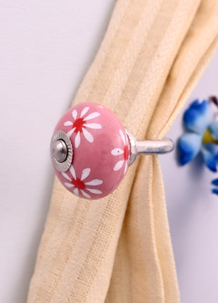Curtain Tie Backs Hook Decorative Wall Hook- Dusty Pink (Set of Two)