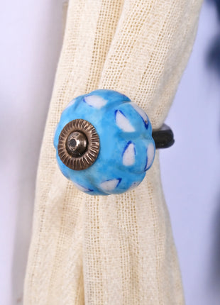 Curtain Tie Backs Hook Decorative Wall Hook-Turquoise (Set of Two)