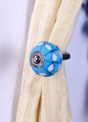 Curtain Tie Backs Hook Decorative Wall Hook-Turquoise (Set of Two)