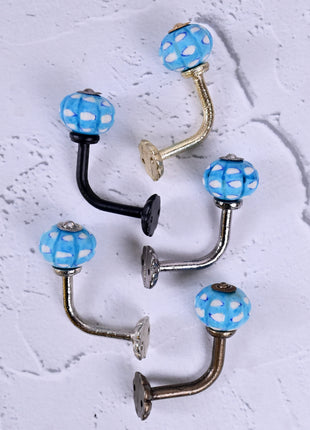 Curtain Tie Backs Hook Decorative Wall Hook-Turquoise (Set of Two)